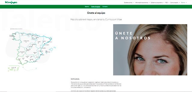 cómo trabajar en el corte inglés