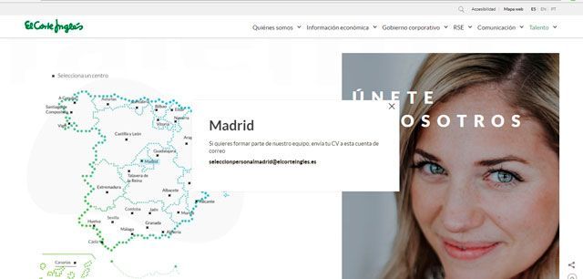 cómo trabajar en el corte inglés