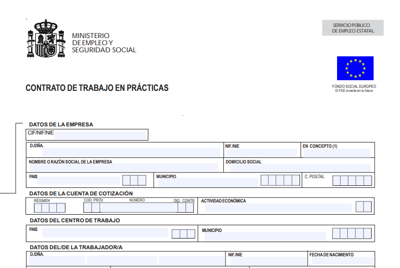 Cómo hacer un contrato en prácticas