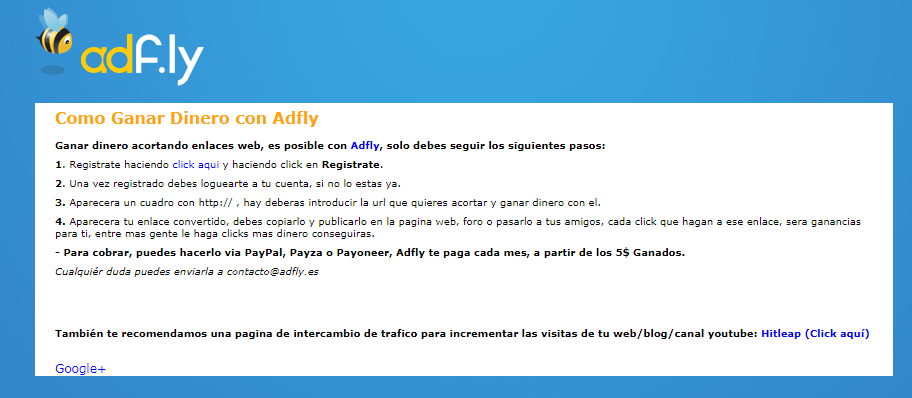 Cómo ganar dinero con Adfly